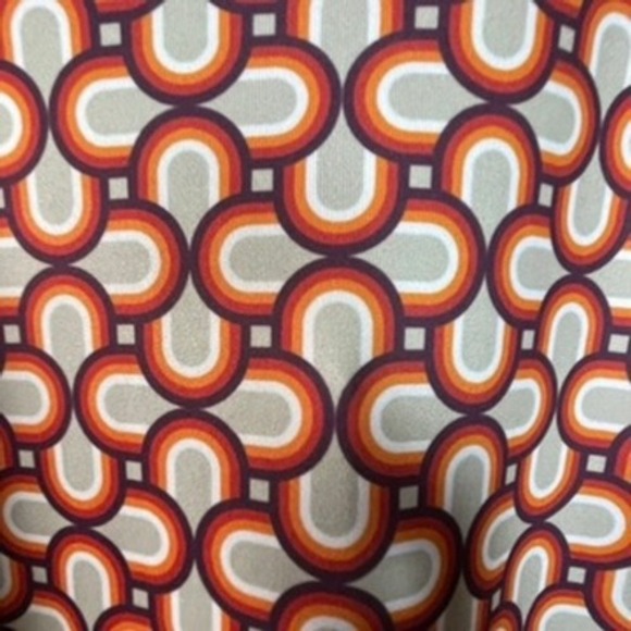 CREMIEUX Mens Premium Denim Short Sleeve Button Down Shirt XL Geo Print - Picture 6 of 8